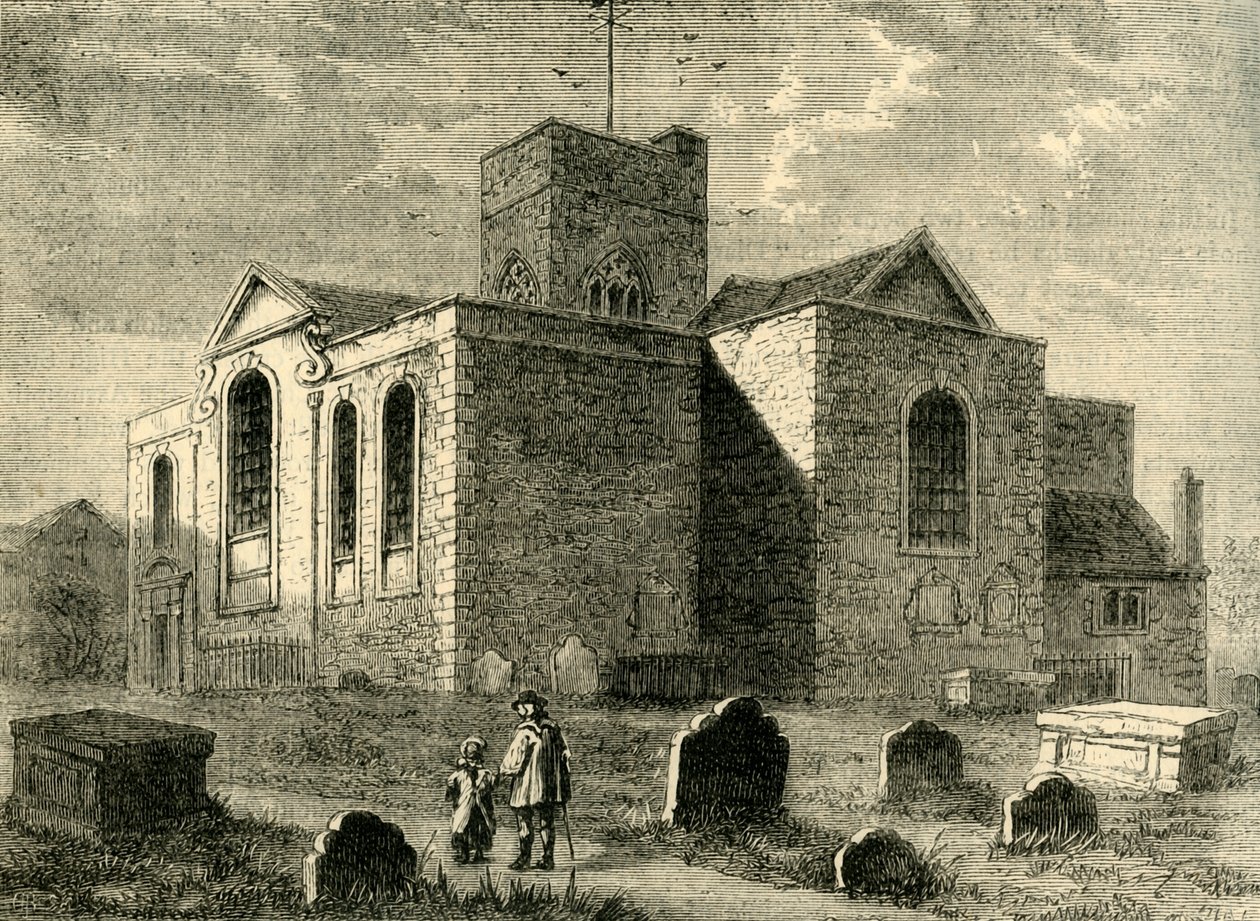 St. Nicholas Church, Deptford, c1878. av Unbekannt