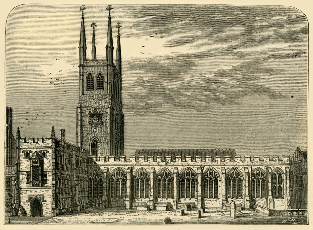 St. Sepulchres kyrka 1737, c1872. av Unbekannt