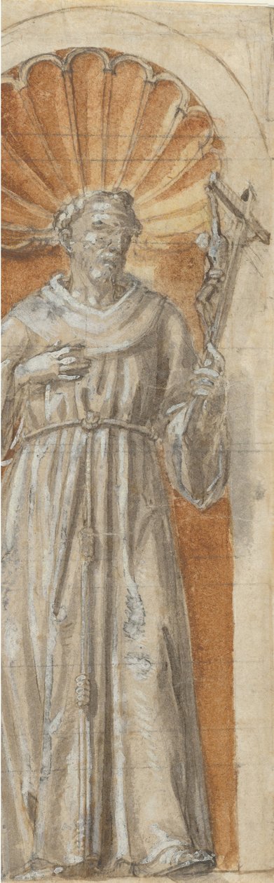 Stående franciskanerhelgon i en nisch, 1650-1700. av Unbekannt