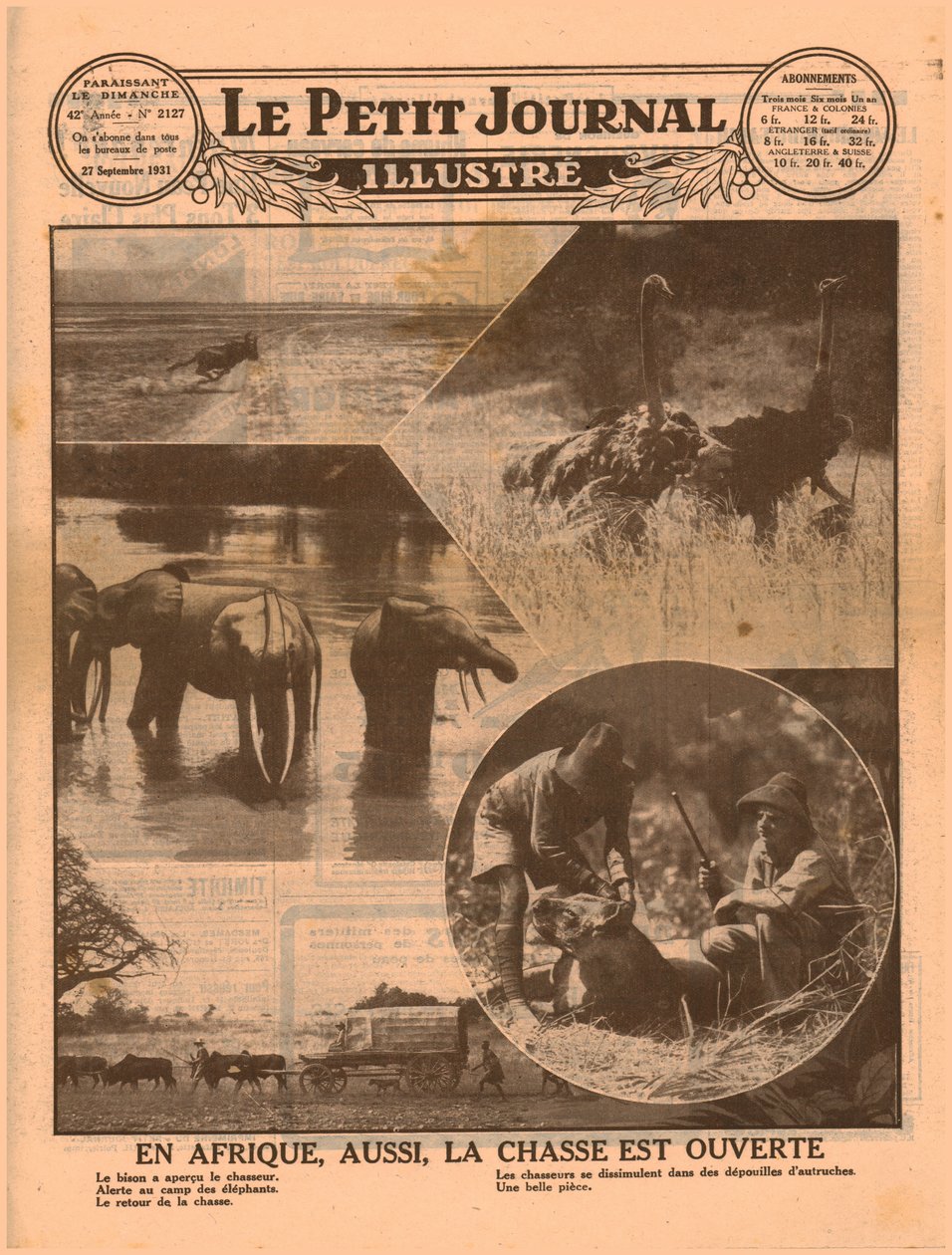 Starten av den afrikanska jaktsäsongen, 1931. av Unbekannt