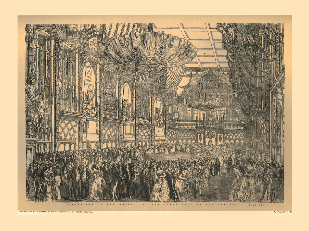 Statsbal i Guildhall, 1851, 1886 av Unbekannt