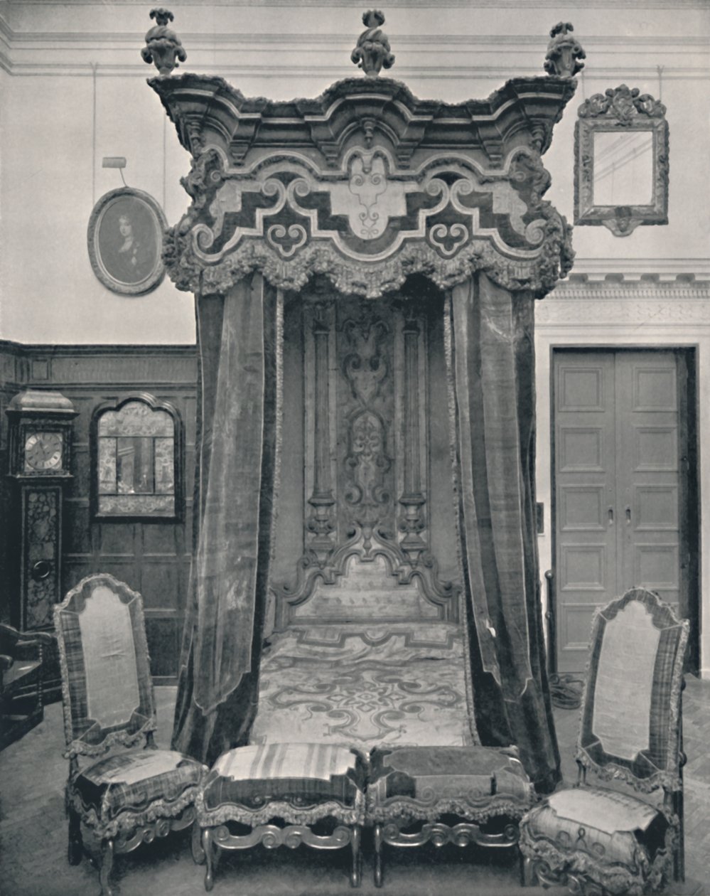 State Bed, engelska, ca 1708, 1928 av Unbekannt