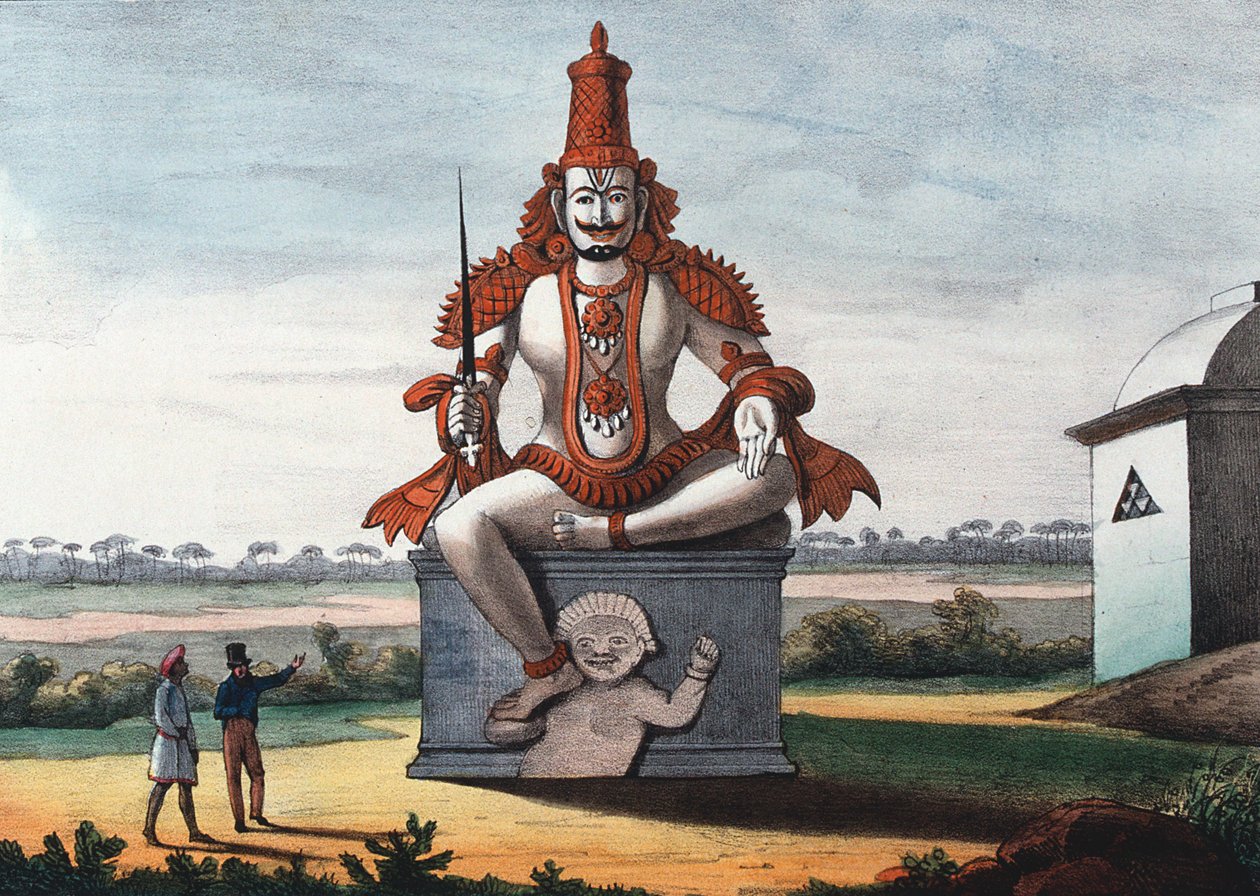 Staty av en hinduisk ond ande, 1828 av Unbekannt