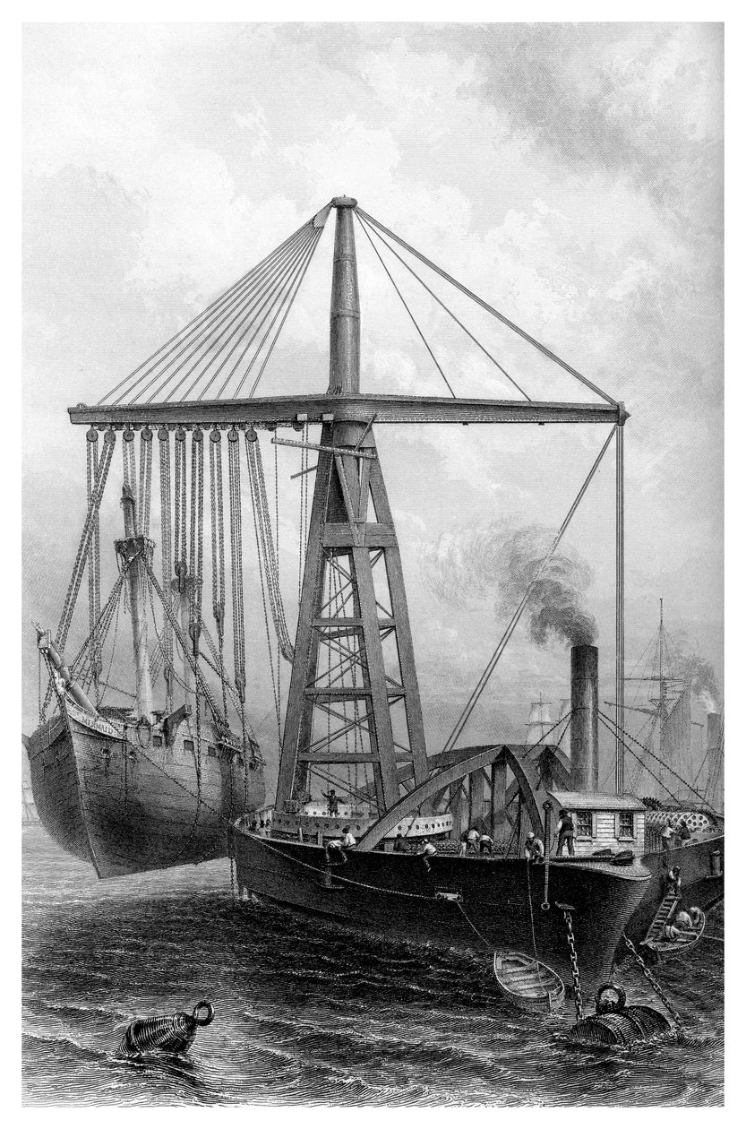 Steam Derrick, 1866 av Unbekannt