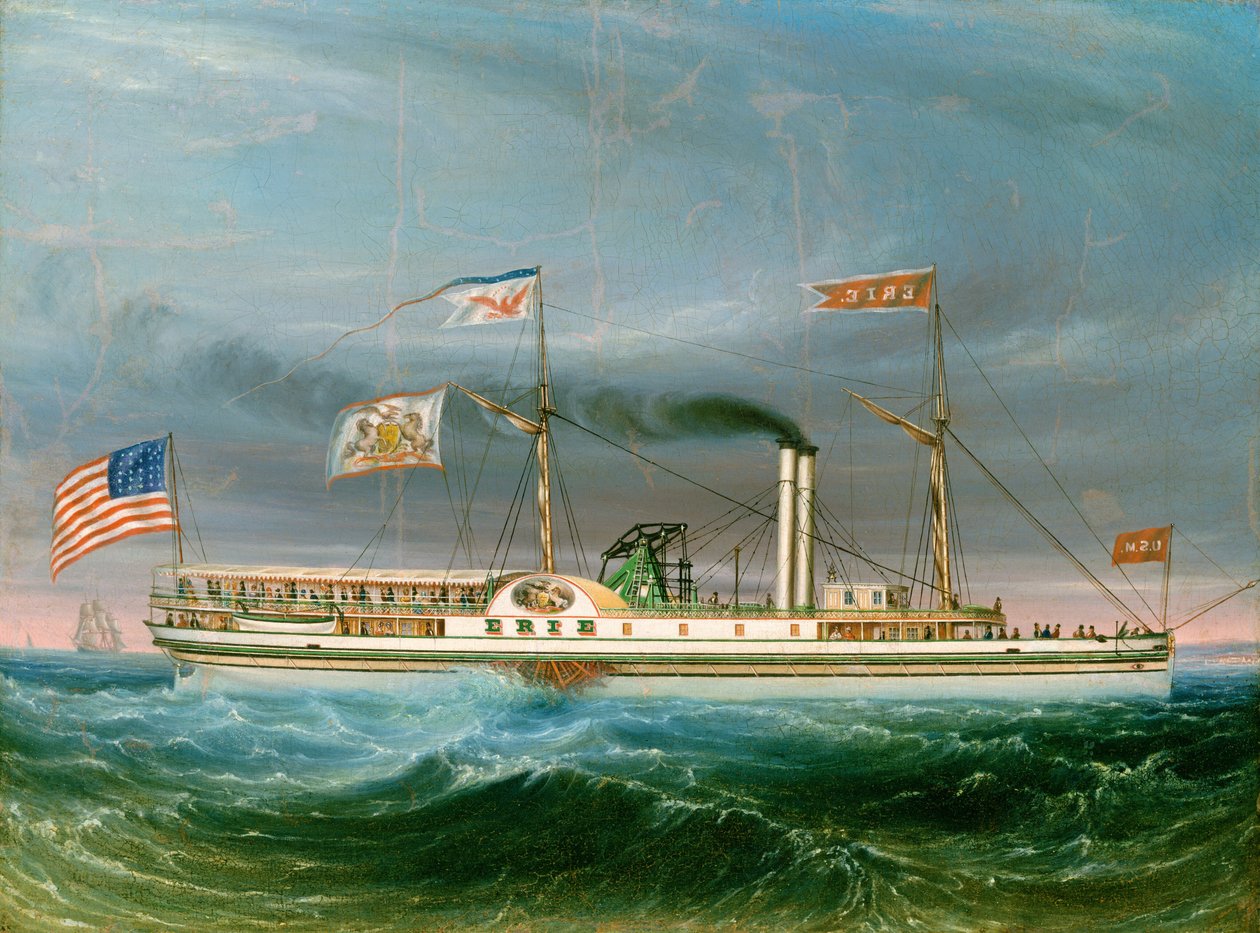 Ångfartyget Erie, troligen 1837. av Unbekannt