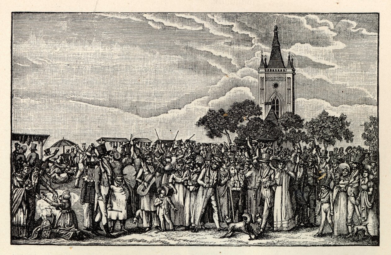 Stralau Fish Parade, ca 1865. av Unbekannt