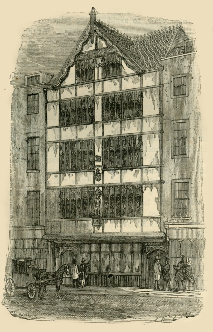 Street Front of Crosby Hall, c1872. av Unbekannt