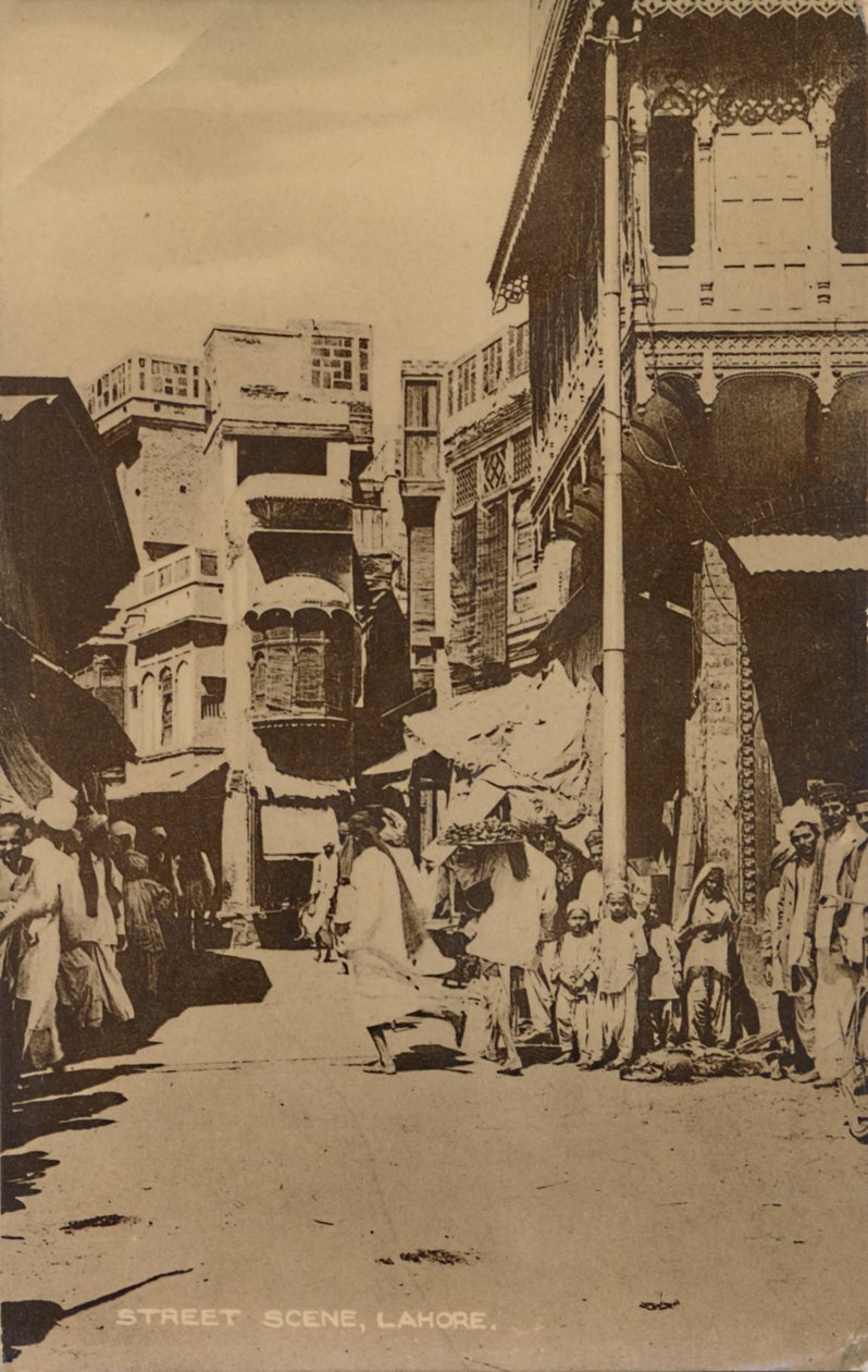 Street Scene, Lahore, . av Unbekannt