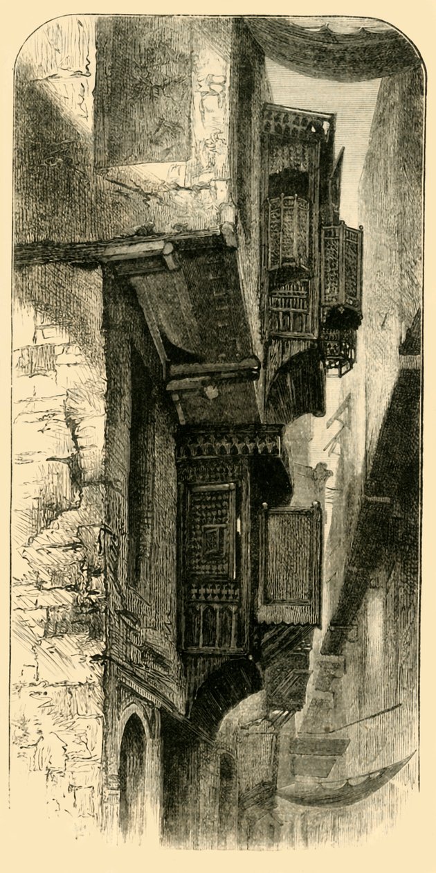 Gata i Kairo, 1881. av Unbekannt