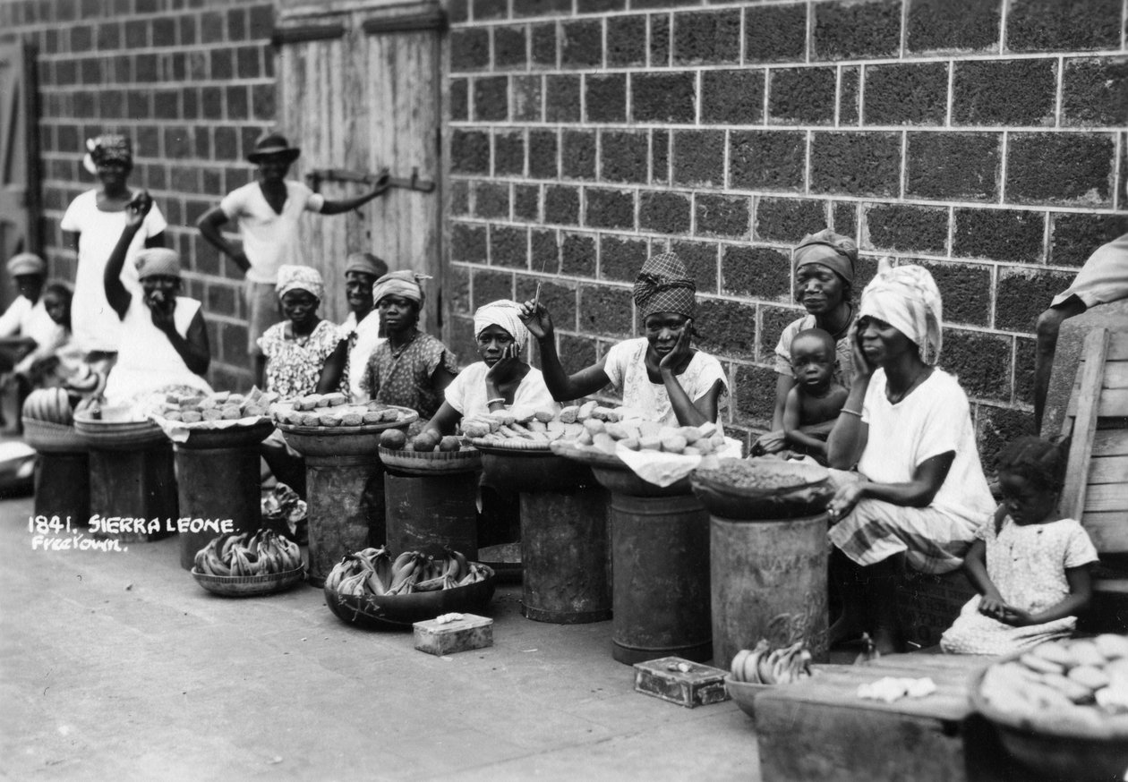 Gatuhandlare, Freetown, Sierra Leone, 1900-talet av Unbekannt