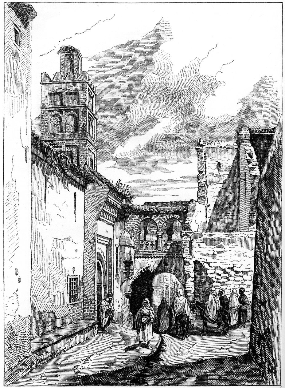 Gatuvy i Tlemcen, Algeriet, c1890 av Unbekannt