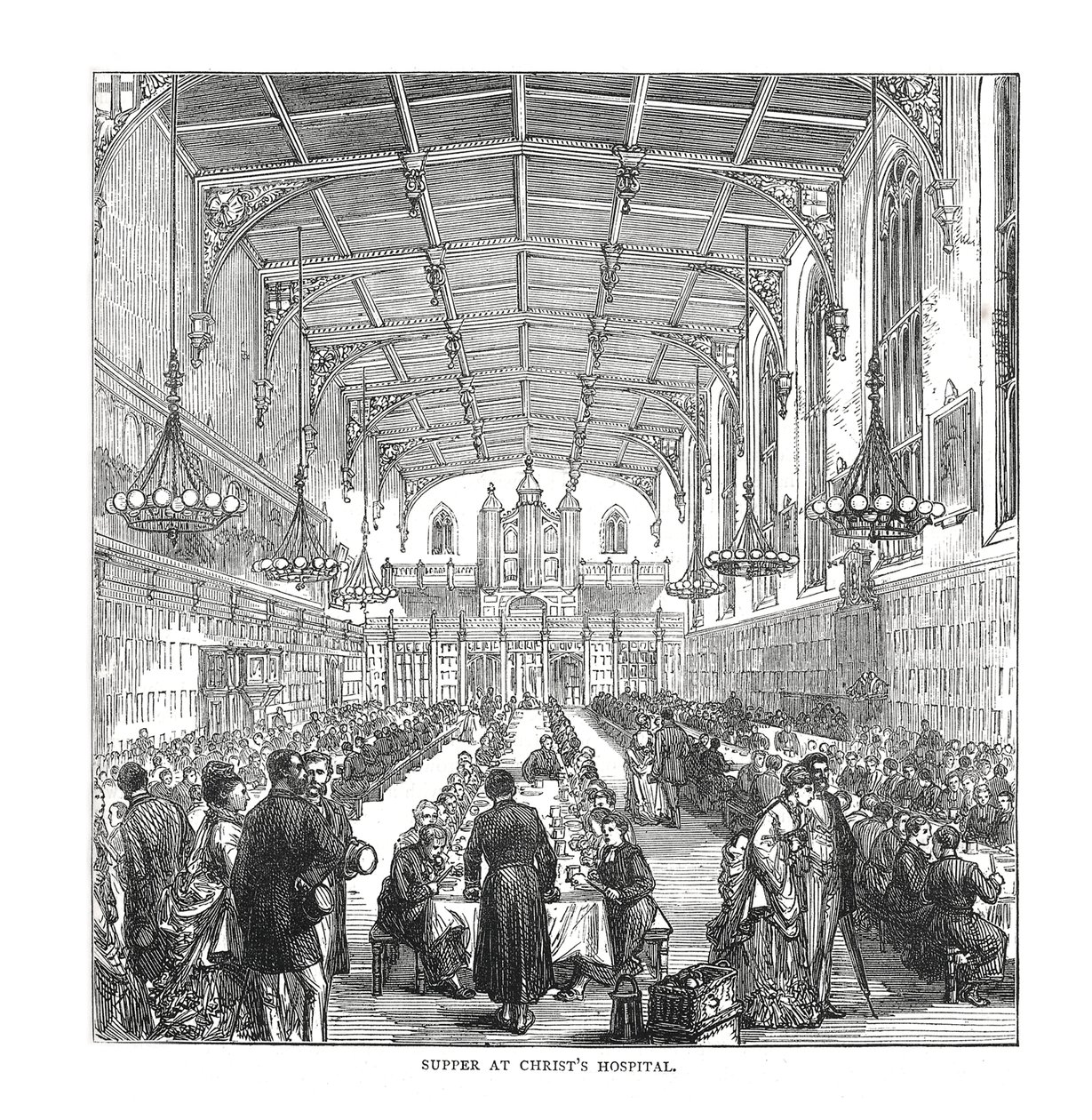 Nattvarden på Christs Hospital, 1878 av Unbekannt