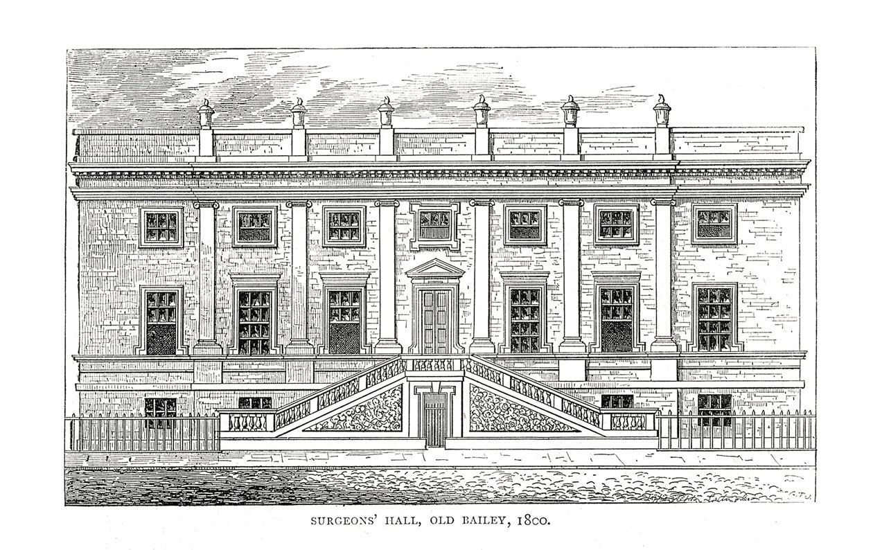 Surgeons Hall, Old Bailey, 1800 av Unbekannt