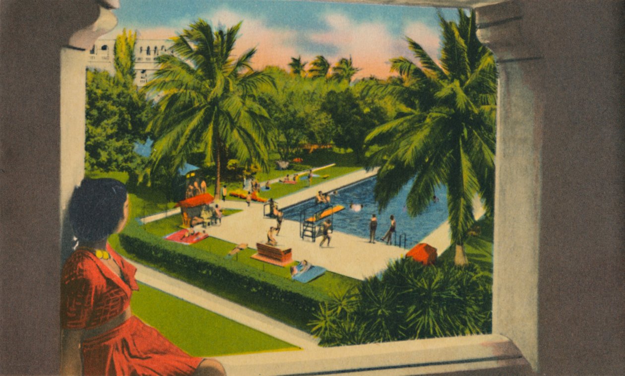 Pool, Hotel Del Prado, Barranquilla, c1940-talet av Unbekannt