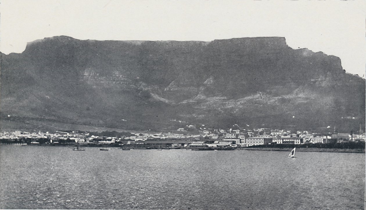 Taffelberget och Kapstaden, 1924 av Unbekannt