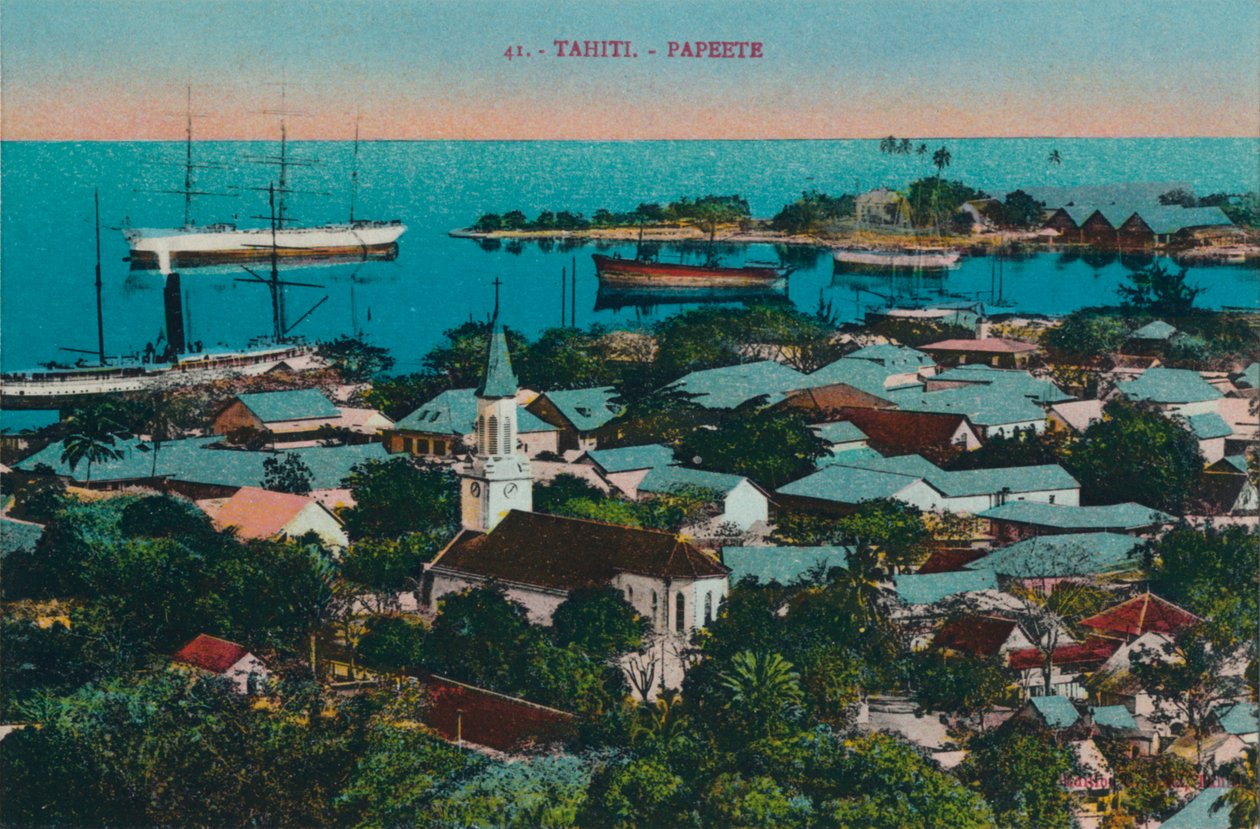 Tahiti. Papeete, c1920 av Unbekannt