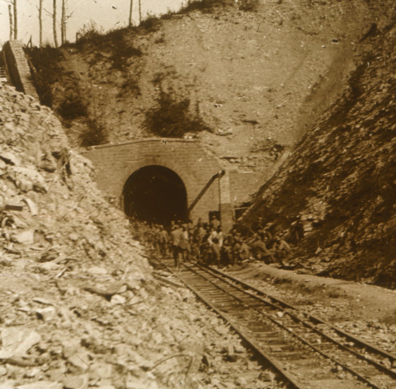 Tavannes-tunneln, Verdun, norra Frankrike, c1914-c1918 av Unbekannt