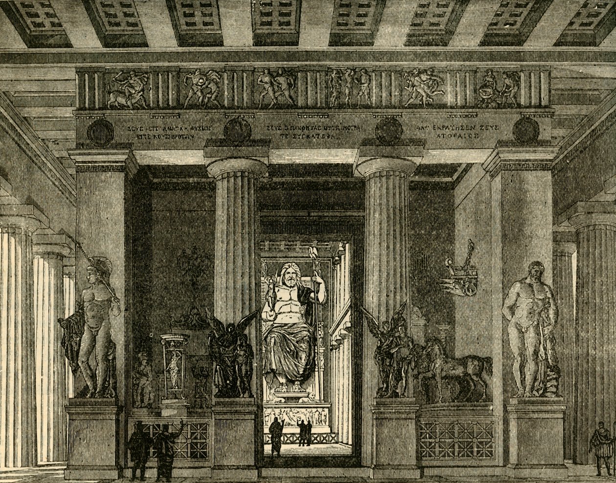Templet i Olympia, restaurerat, 1890. av Unbekannt