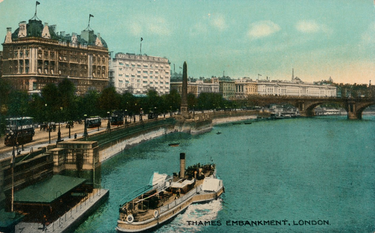 Thames Embankment, London, c1910. av Unbekannt
