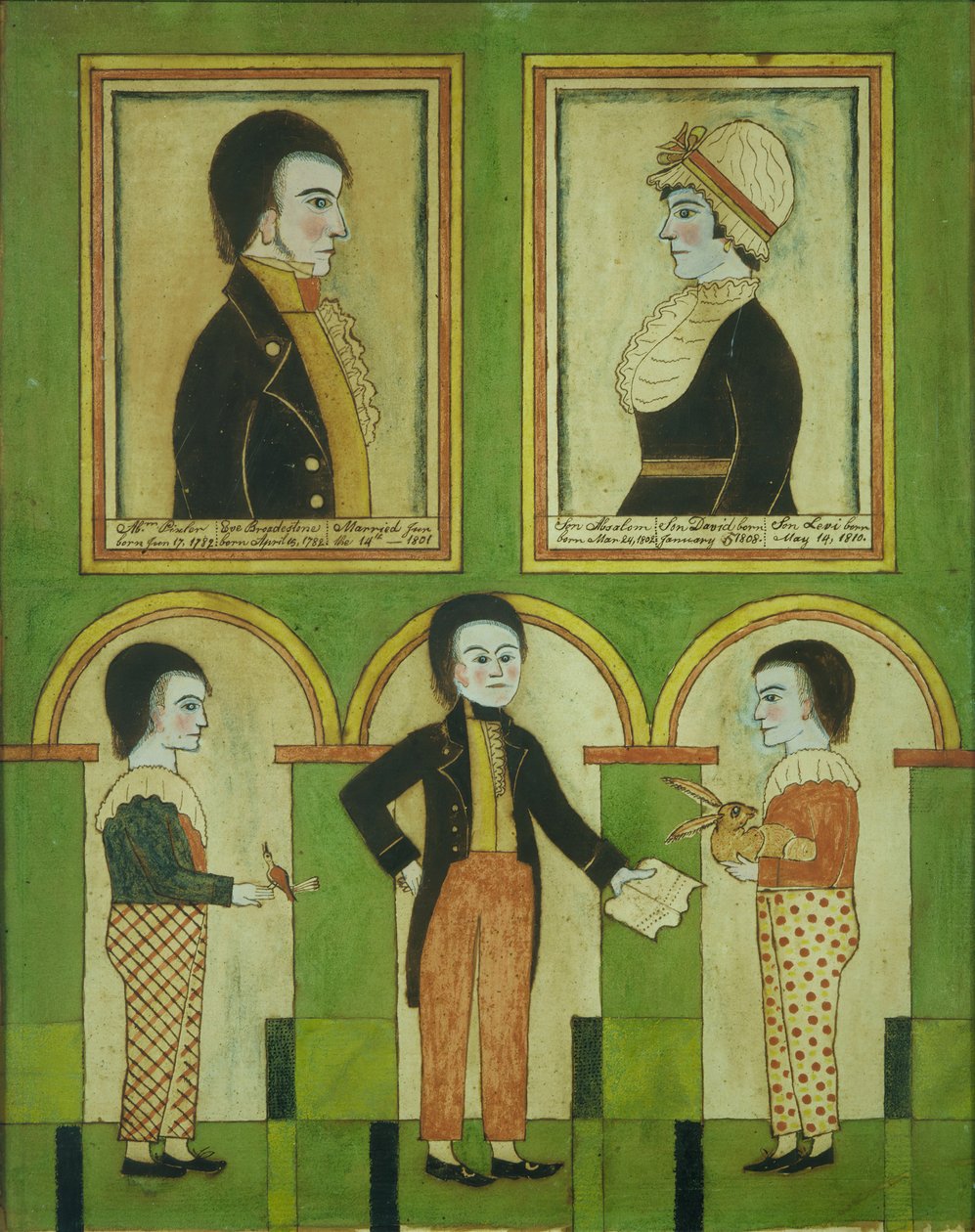 Familjen Abraham Pixler, ca. 1815 av Unbekannt