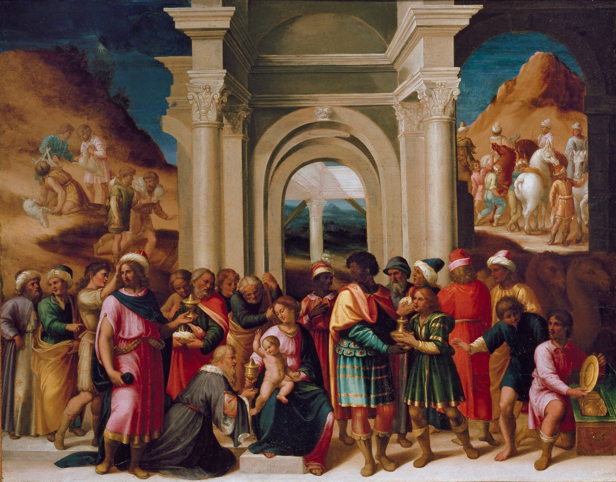 The Adoration of the Magi, c1530 av Unbekannt