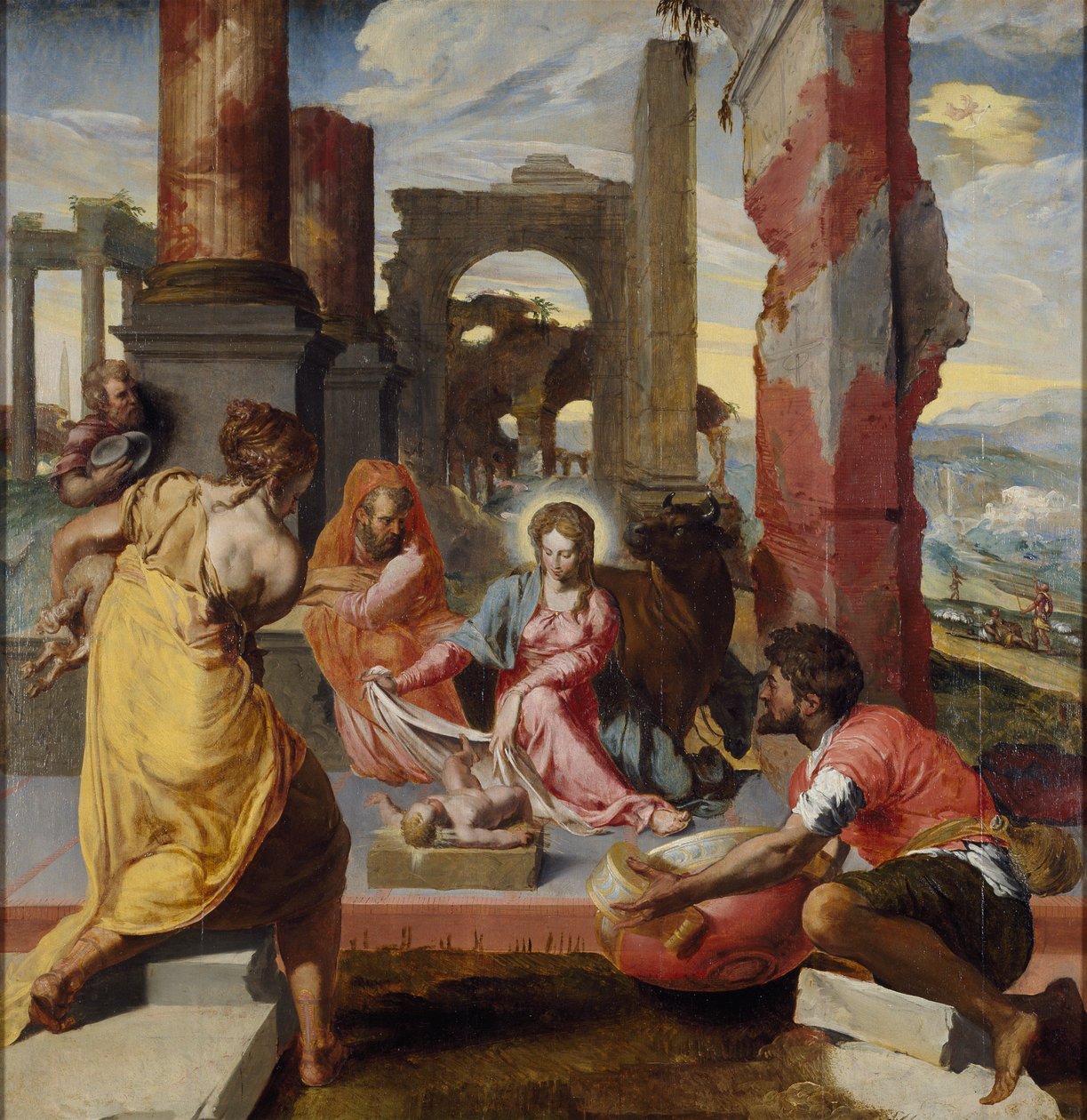 Herdarnas tillbedjan, c1560-1570 av Unbekannt