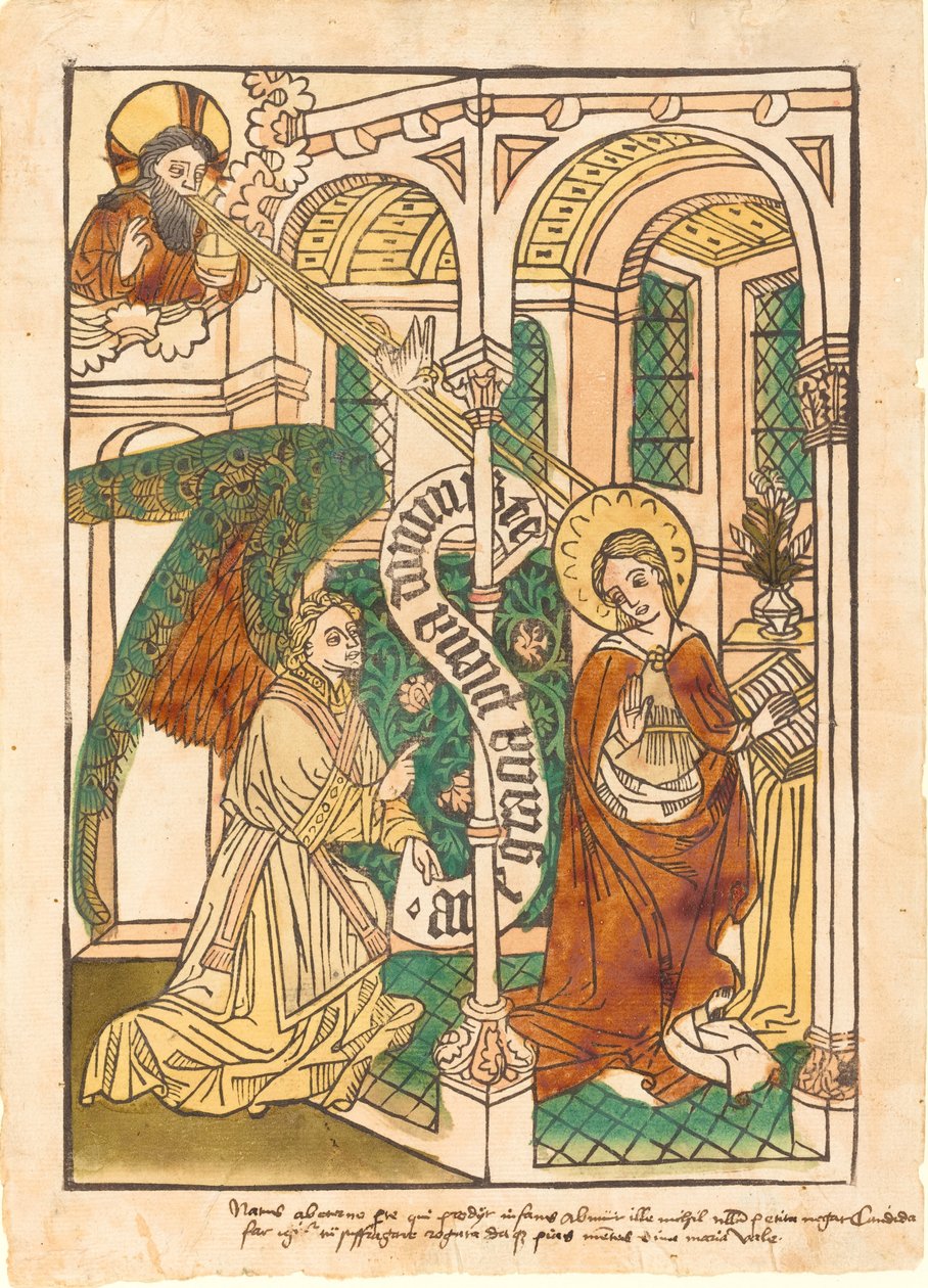 Bebådelsen, c. 14501470. av Unbekannt