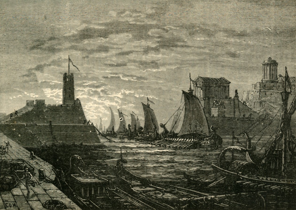 Attacken på Pireus, 1890. av Unbekannt