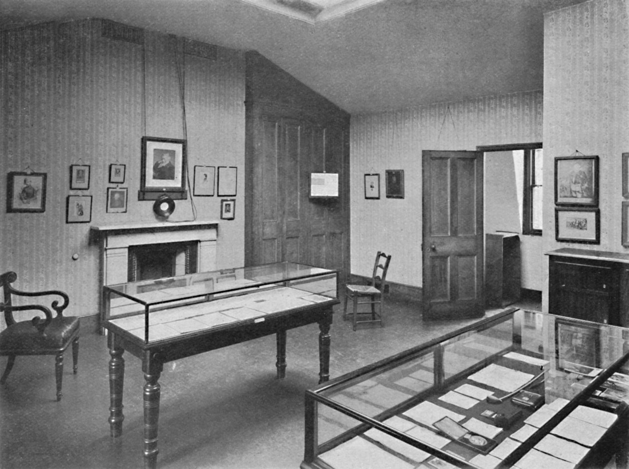 The Attic Study, Carlyle House, Chelsea, 1904 av Unbekannt