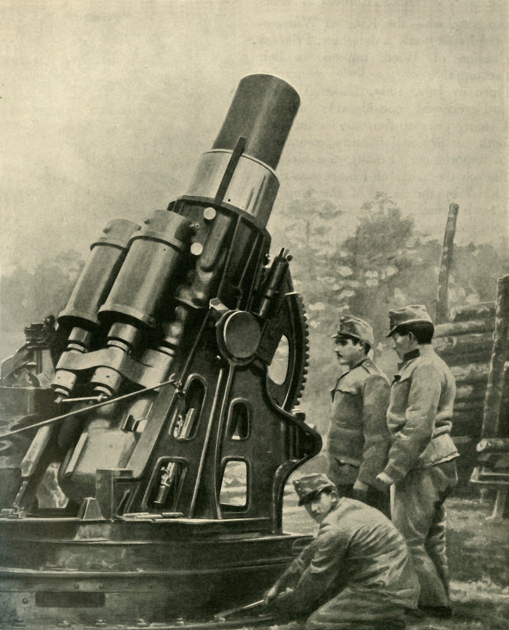 Den österrikiska 12-tums Siege Howitzer, 1914-1918, c1920. av Unbekannt