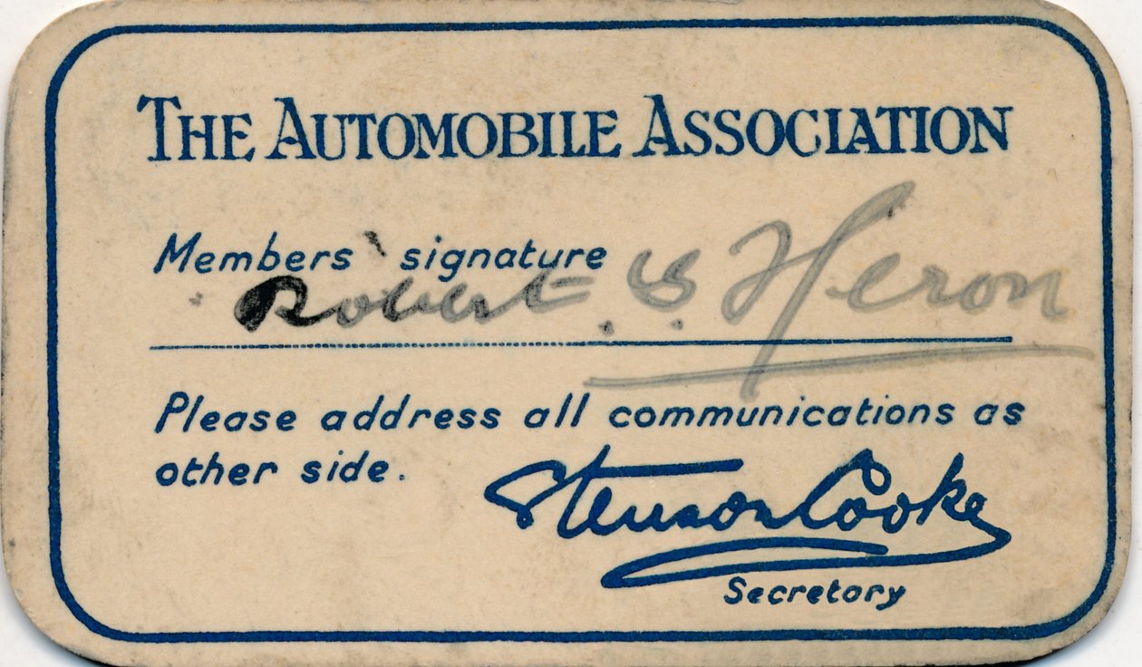 Automobilförbundet: Medlemskort, 1936 av Unbekannt