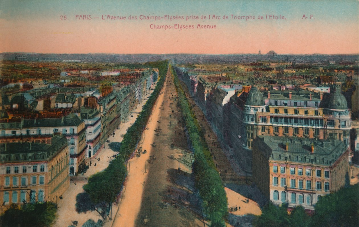 Avenue des Champs-Elysees, Paris, c1920 av Unbekannt