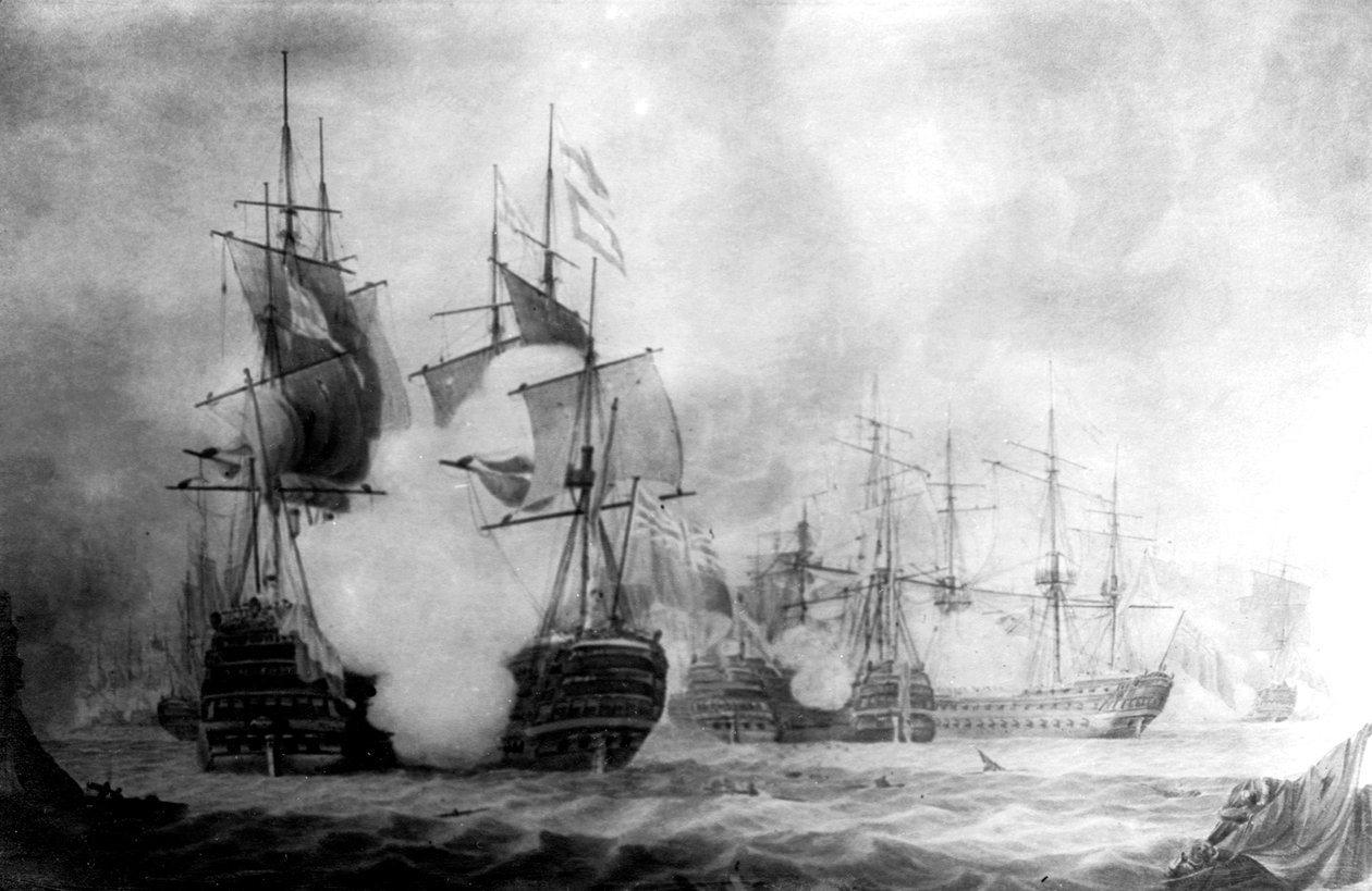 Slaget vid Cape St Vincent, 1800-talet av Unbekannt