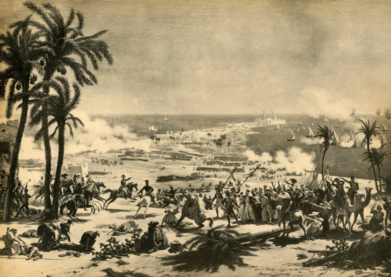Slaget vid Aboukir, 25 juli 1799, 1921. av Unbekannt