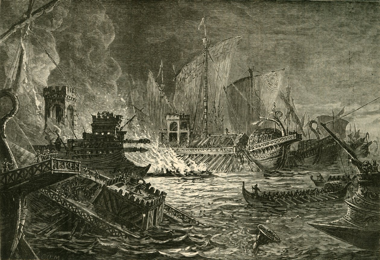 Slaget vid Actium, 1890. av Unbekannt