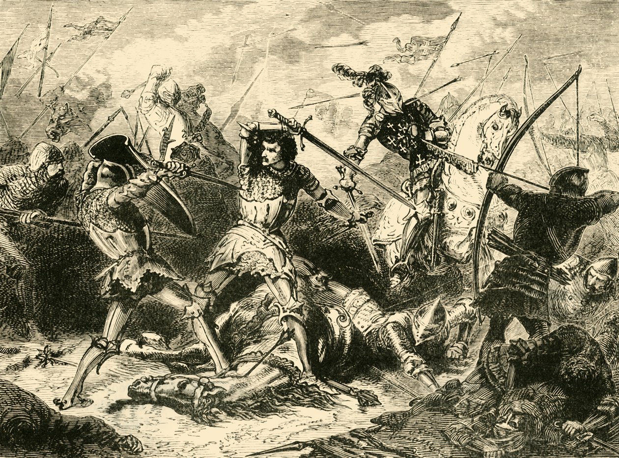 Slaget vid Agincourt, 1415, 1890. av Unbekannt