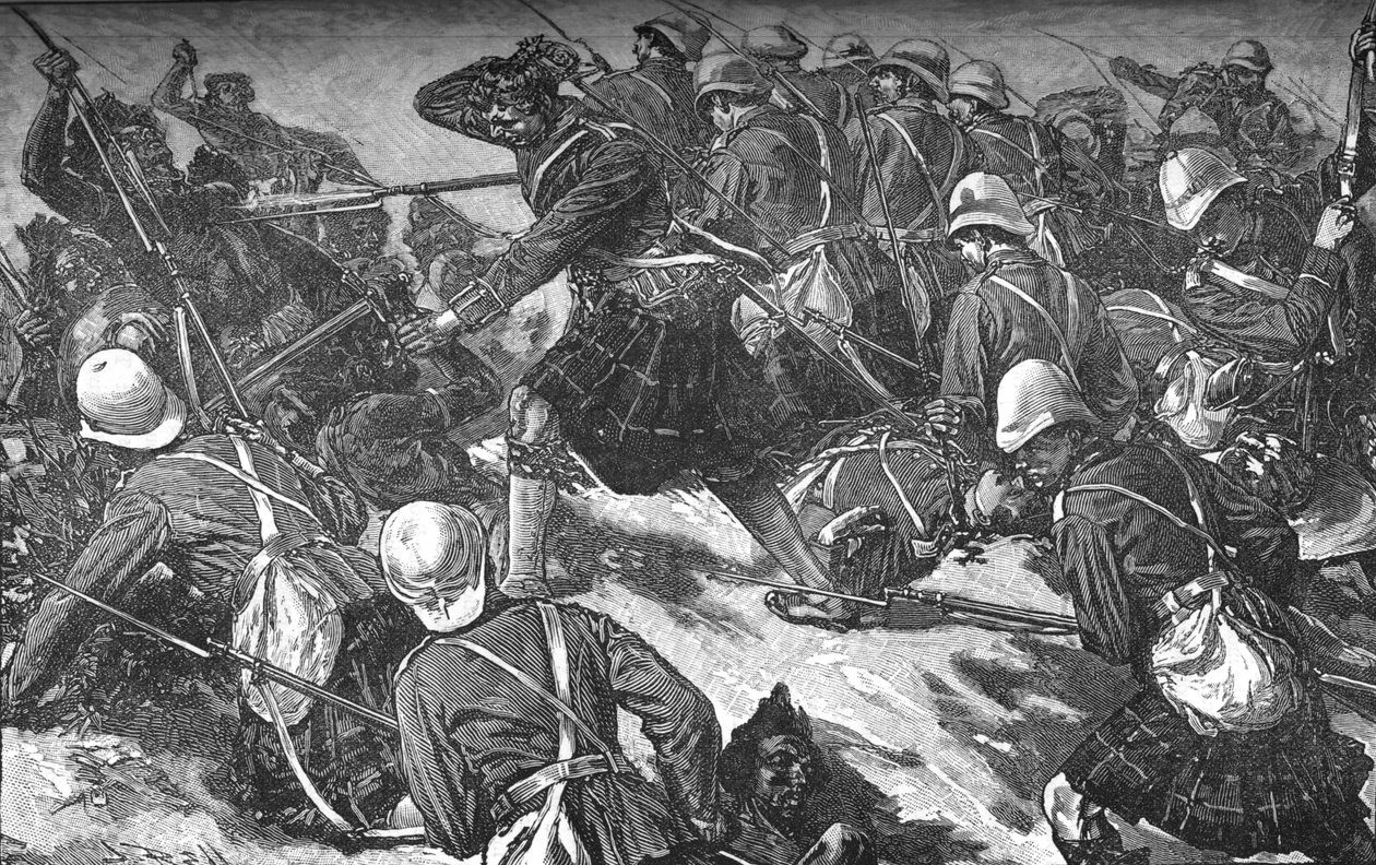 Slaget vid El Teb, c1881-85 av Unbekannt