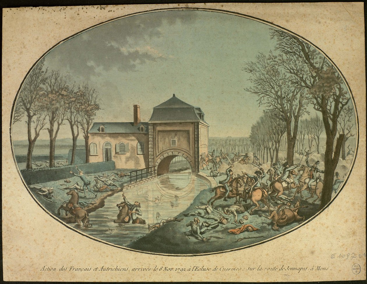 Slaget vid Jemappes, ca. 1793. av Unbekannt