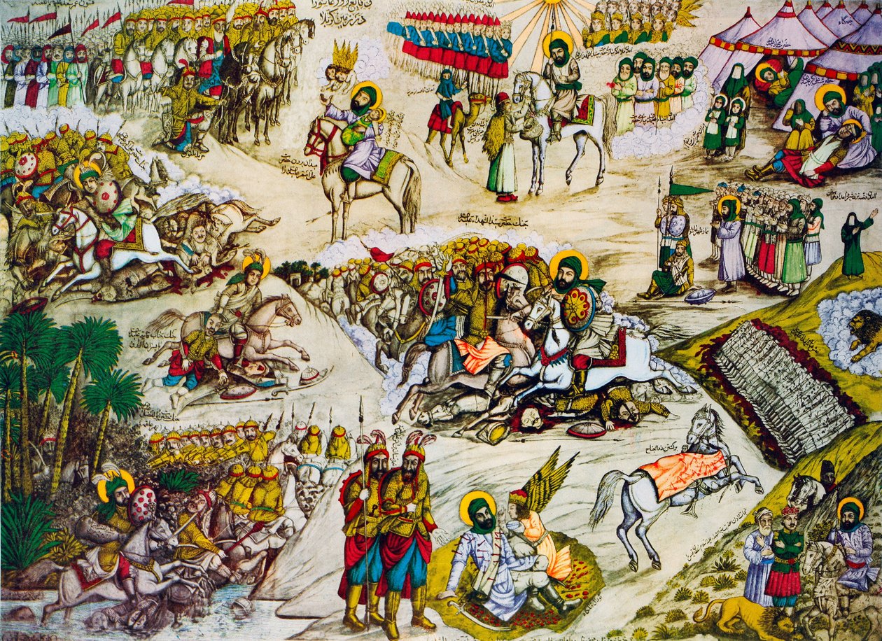 Slaget vid Karbala av Unbekannt
