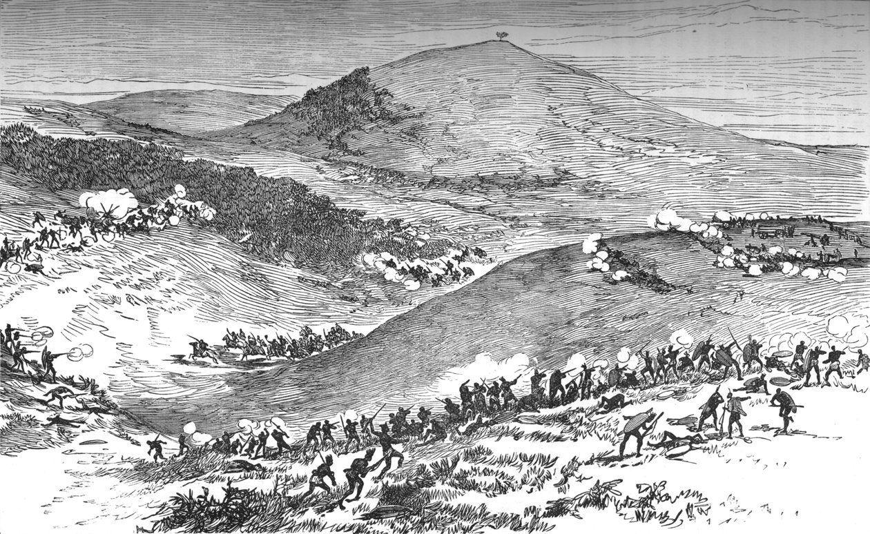 Slaget vid Quintana, c1880 av Unbekannt