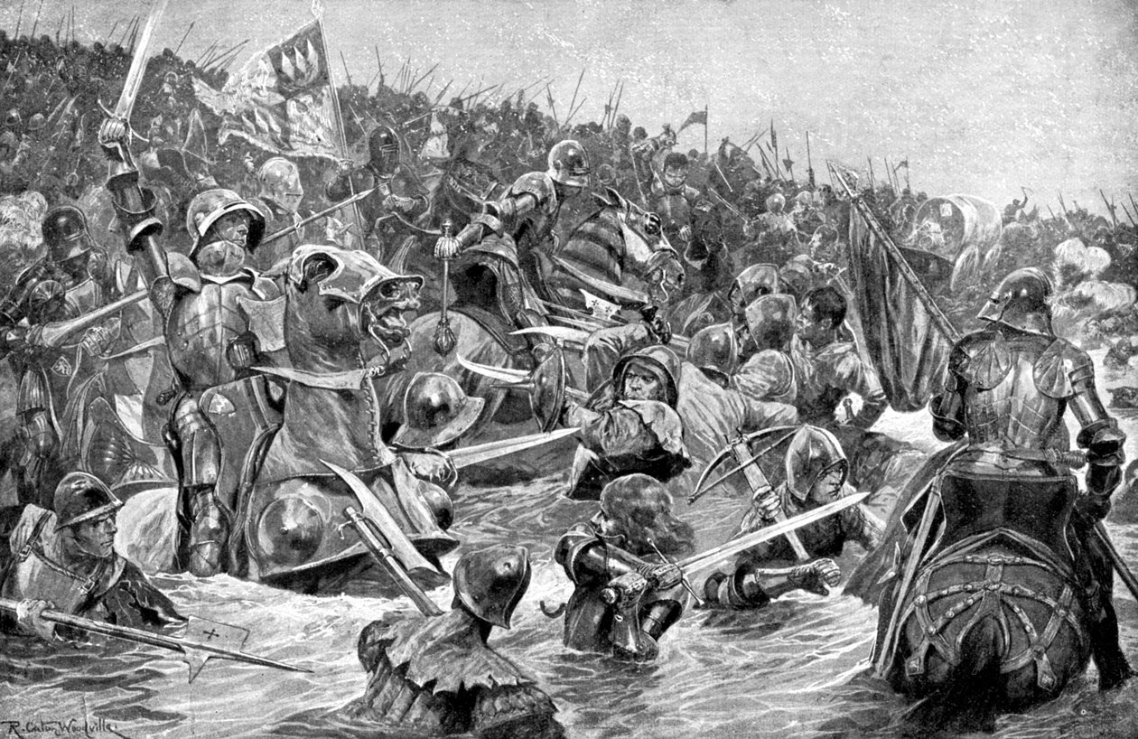 Slaget vid Towton, 29 mars 1461, c1920 av Unbekannt