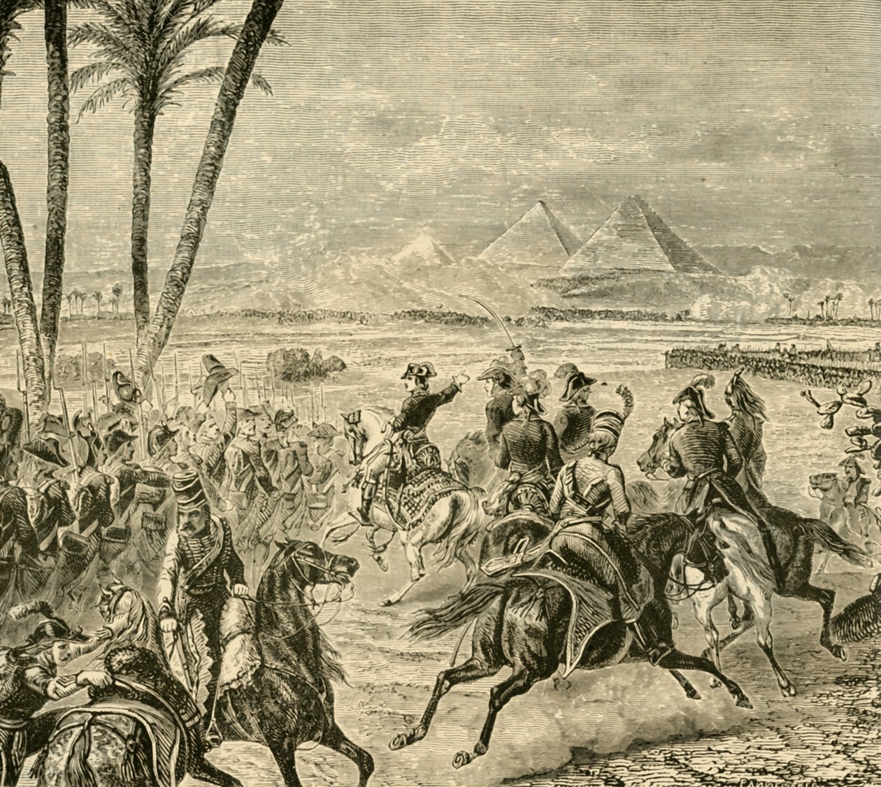 Slaget vid pyramiderna, 1798, 1890. av Unbekannt