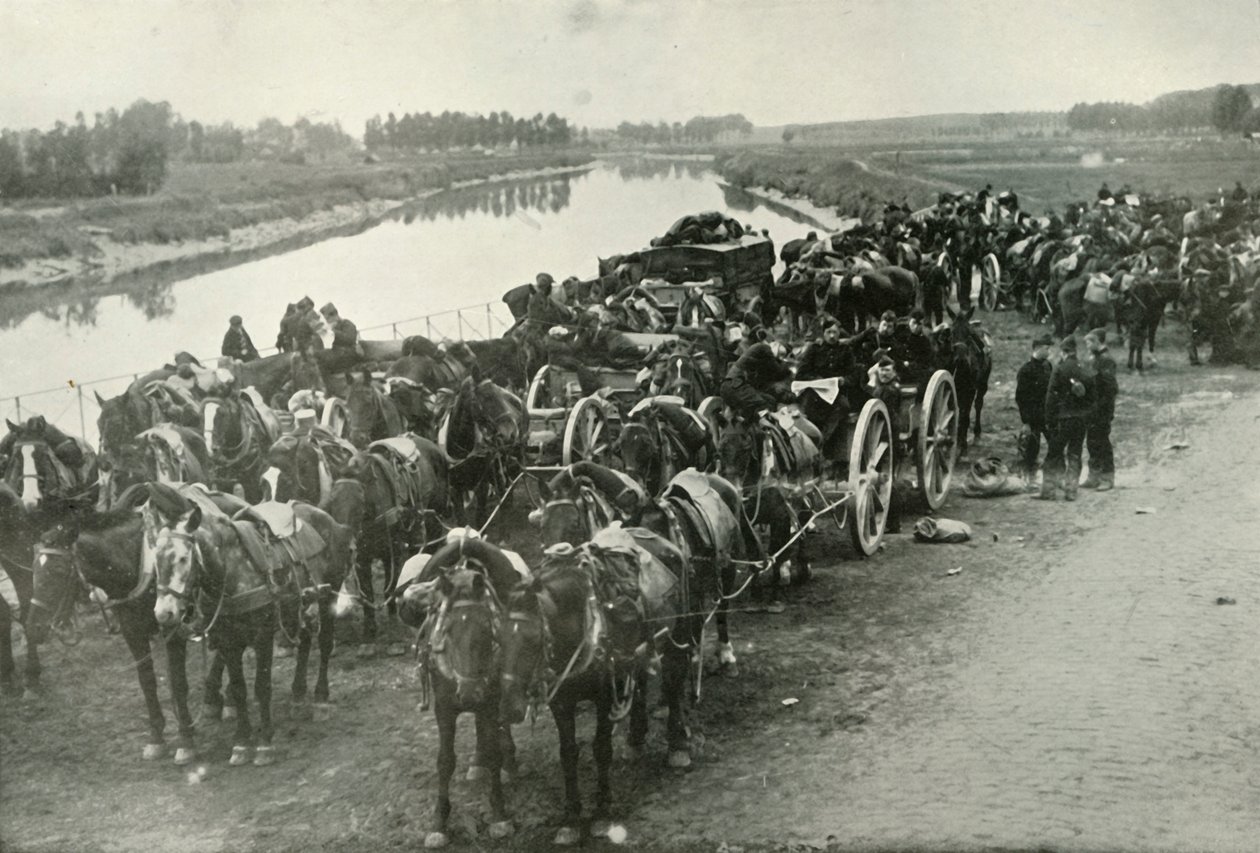 Slaget vid floderna, 1919. av Unbekannt