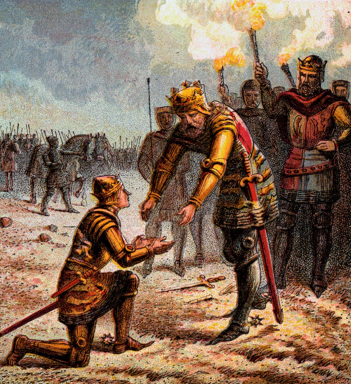 Den svarte prinsen i Crecy, 1346, c1850 av Unbekannt
