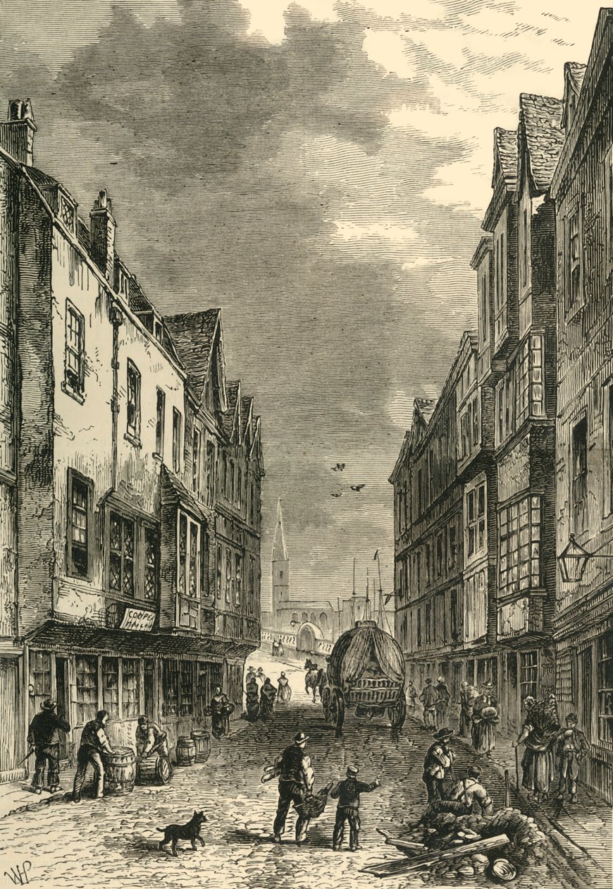 The Bridge-Foot, Southwark, 1810, c1878. av Unbekannt