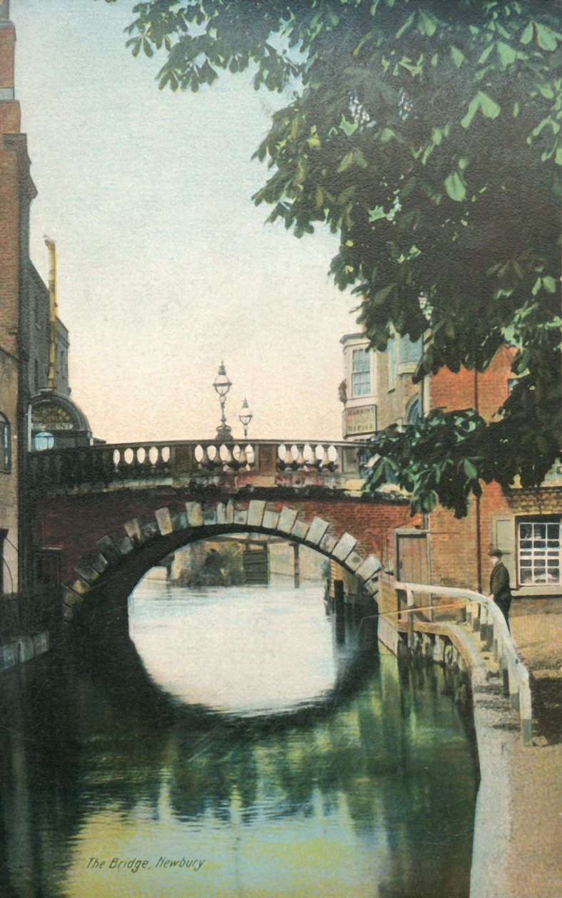 The Bridge, Newbury, sent 1800-tidigt 1900-tal. av Unbekannt