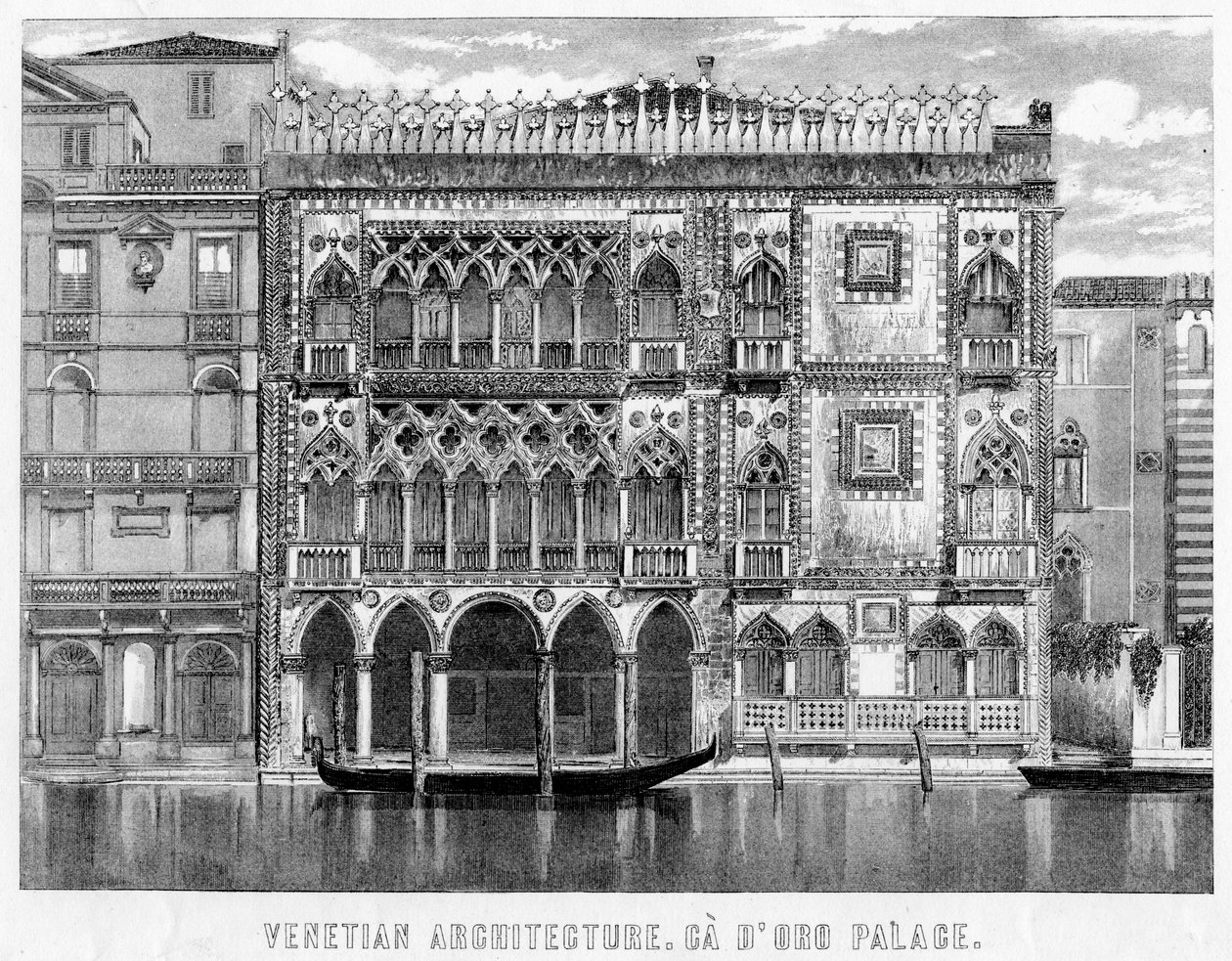 Ca dOro, Venedig, Italien, 1800-talet av Unbekannt
