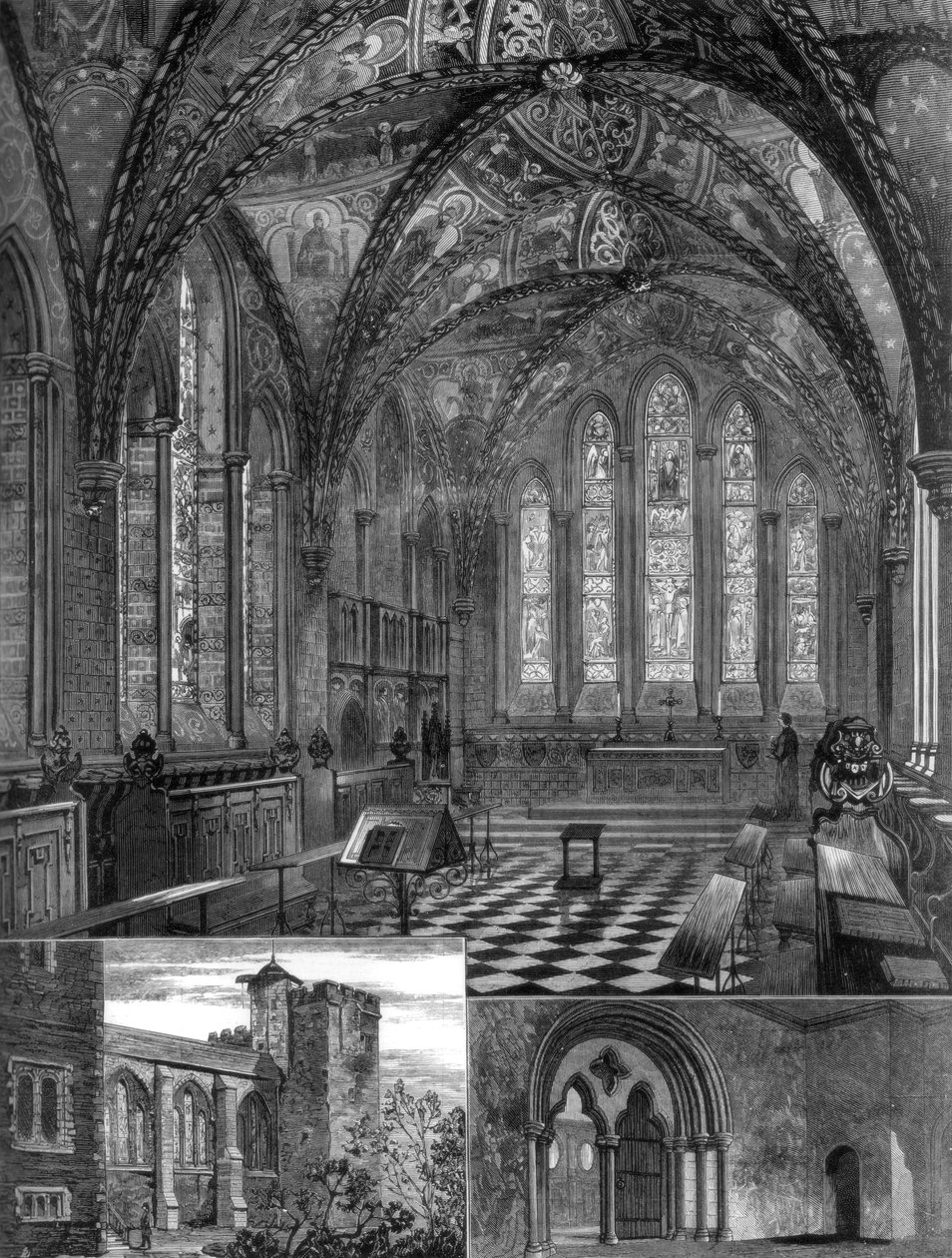 Chapel of Lambeth Palace, London, 1887 av Unbekannt