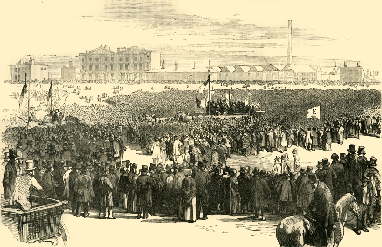 Chartistmötet på Kennington Common, 1848, c1878. av Unbekannt