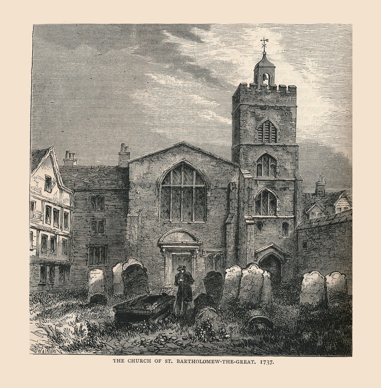 Church of St, Bartholomew-the-Great, 1737 av Unbekannt